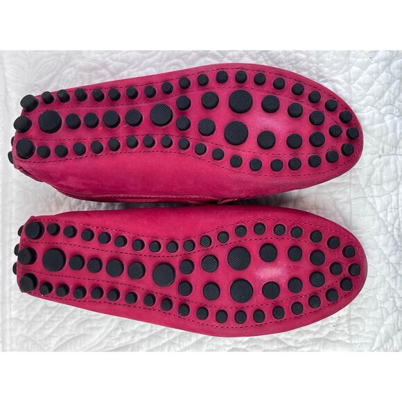 Mercanti Fiorentini Women's Size 7.5 Red Suede Driving Moc Slip On Casual Loafer - Picture 6 of 10